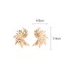 Steel Needle Metal Pleated Earrings Pleated Metal Stud Earrings  Fashion Jewelry