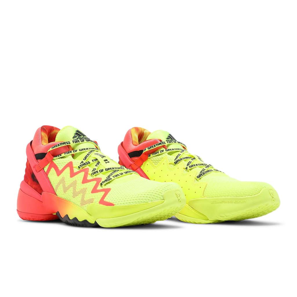 adidas D.O.N. Issue #2 'Fire of Greatness' (Unisex) Solar Yellow / Solar Red / Core Black Basketball Shoes H67570