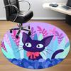 1pc Cat Garden Office Round Area Rug,  Mat Suitable For Office, Under Office Chairs Bedroom Living Room Home Decor, Room Deco