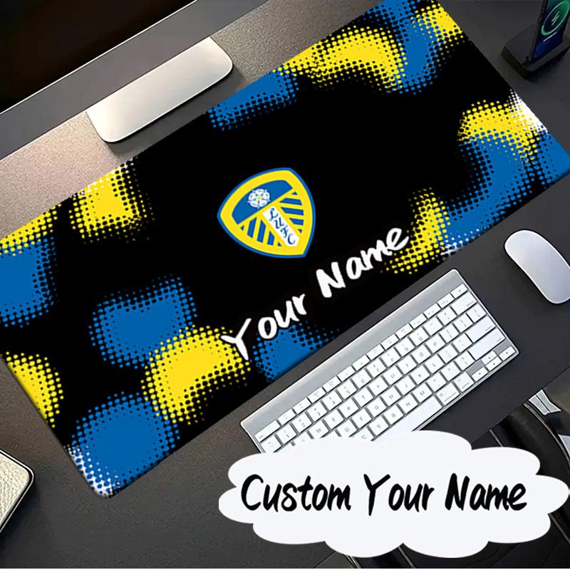 Custom Name Mouse pad Leeds United Crest Legacy Mouse pad, Gaming Mouse Pad, keyboard pad, Desk Decor for computer notebook Fan Birthday Gift