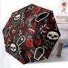 1pc Vampire Gothic Automatic Umbrella - 8-Rib Portable Folding Black Iron Frame for Outdoor, Beach, Travel, Beach Umbrella,104