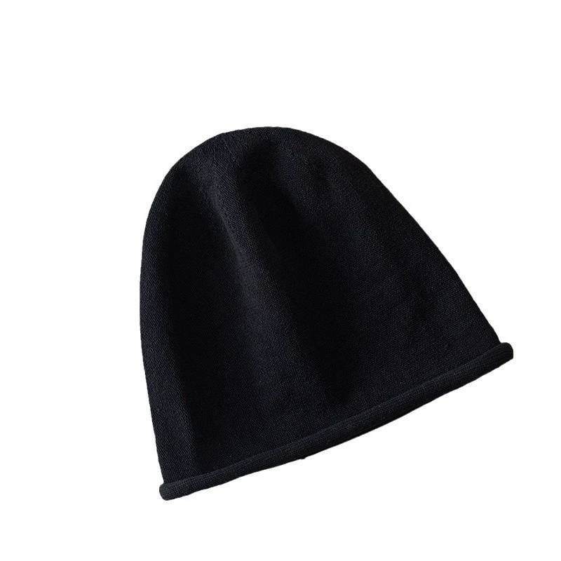 

Chunky Unisex Knitted Beanie Black Winter Warmth Ear Flaps Coverage Head Adults чорний
