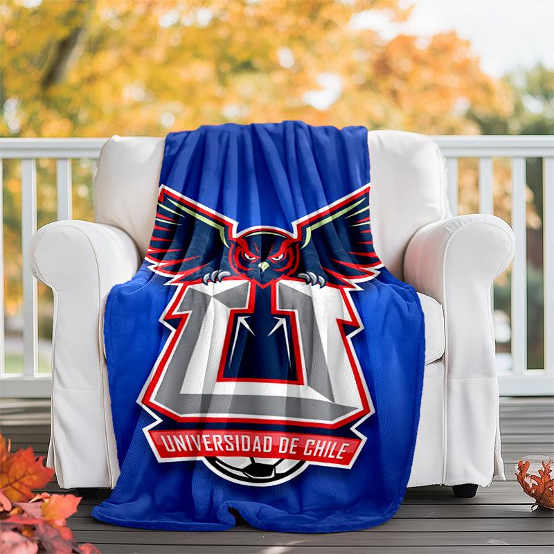 Universidad De Chile Flannel Blanket Soft All-Season Throw, Design for Camping, Car Travel, Hiking Sofa, Bed, Office Perfect Gift for Parties