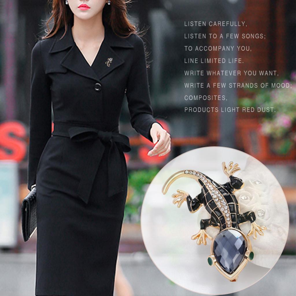 Animal Lizard Brooches Fashion Safety Brooch Pins Lapel Pins for Clothing Backpack Hat Decoration