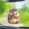 Flat Surface Acrylic Pendant Cute Hedgehog Finger To Love Heart Design Decor For