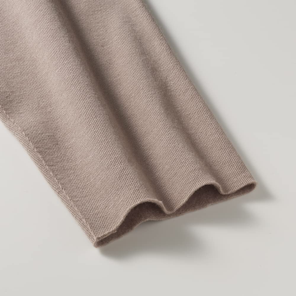 Gunze Kirei Labo Warm Cotton Long Sleeve Veil Size L Innerwear, Seamless, Blend, Thick, Brushed, Warm, Innerwear, KL9946R, Women's, Brown,