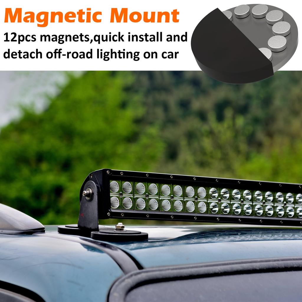 MUTUACTOR Neodym Gummiummantelte Magnete 100 lbs M8 Außengewinde 2 Stück Kratzfreie Montage-Magnete für Offroad-Fahrzeugbeleuchtung LED-Arbeitssignal