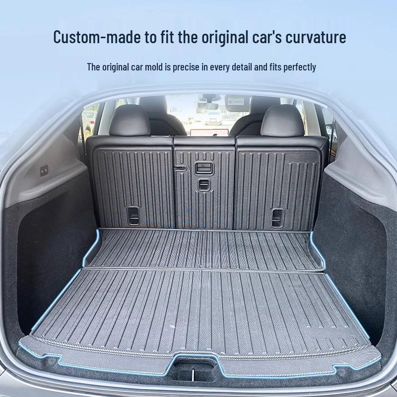 Eco-Friendly TPE Floor Mats & Trunk Backrest Pads for 2025 Tesla Model Y