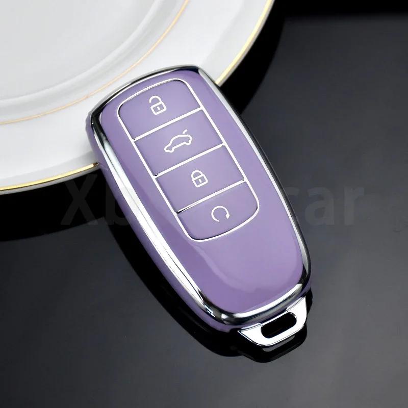 Soft TPU Car Remote Key Case Cover Shell Fob Holder for Chery Tiggo 8 2022 Pro 7 Arrizo 5 Tiggo 8 Plus New 5 plus 7pro 2022 Max
