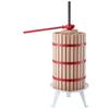 Fruit Wine Press, 7.93Gal/30L Manual Juice Maker, Solid Beech Wood Basket, Vintage Traditional Juicer with 6 Press Wooden Blocks, 2 Filter Bags, Heavy