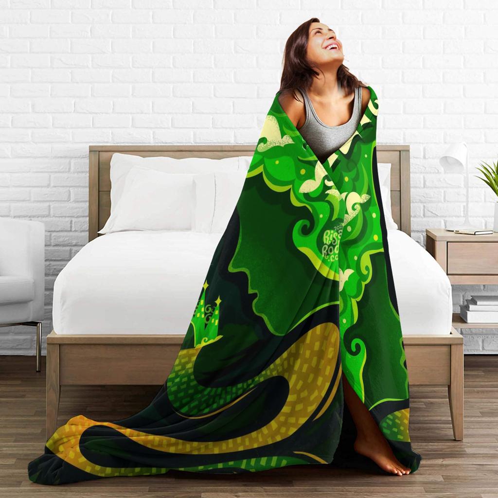 Wicked Musical Super Warm Blanket  Kids Plush Throw Blanket Comfortable Outdoor Flannel Bedspread Sofa Bed Cover