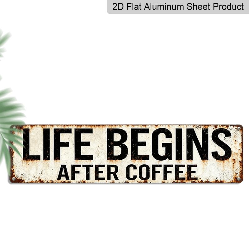 

2D Flat - A Humorous Vintage Aluminium Decorative Sign for Outdoor Use, 15.7×3.94inch, Perfect for Rustic Decoration. It Makes A Great Housewarming 40cm x 10cm