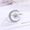 New Exquisite Sun and Moon Ring with Unique and Niche Personality, Adjustable Opening Rings