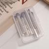 6Pcs Mini Makeup Brushes Set Portable Retractable Soft Concealer Brush Foundation Eye Shadow Tool Eyelash Brush With Storage Box