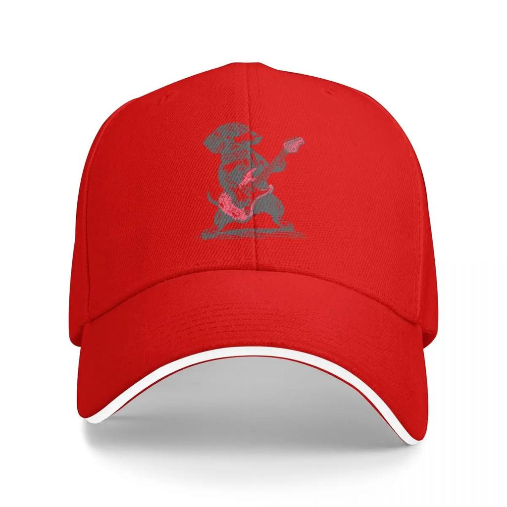 Baseballkappen Vintage Dackel Weenie spielt Gitarre Grafik Herren Damen Sport Sommerhüte