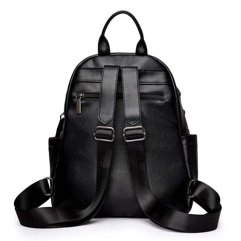 Fashionable and Minimalist Women's PU Leather Backpack with Top Handle, Perfect for Commuting, Travel, and Daily Use