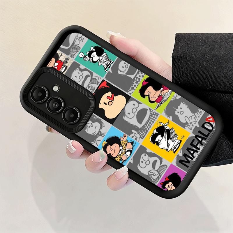 Phone Case for Samsung Galaxy A17 A16 A15 A14 A13 Mafalda Cartoon Cute A56 A36 A26 A55 A35 A25 A54 A34 A24 A53 A33 A23 A07 A06