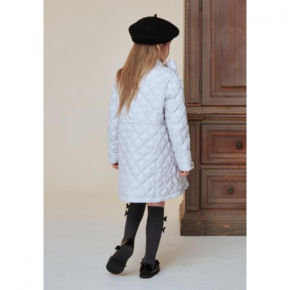 The Coffee Bean   Tea Leaf Ivory Ribbon Quilting Coat Ba12ct02iv