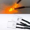 TRZX ABS Yellow Pedal Turn Signal LED Lights for Tamiya 1/14 RC Trailer Tractor Truck R620 Accessories (White Cover)