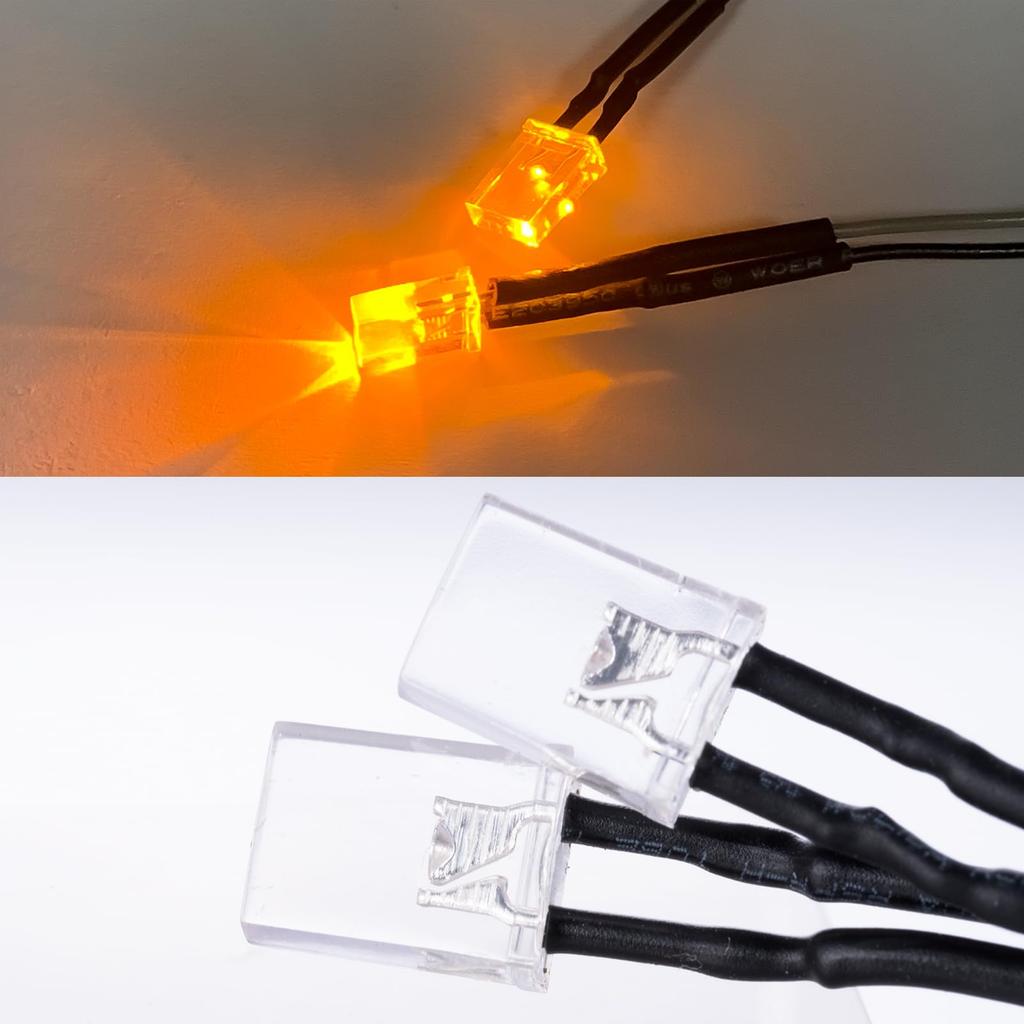TRZX ABS Yellow Pedal Turn Signal LED Lights for Tamiya 1/14 RC Trailer Tractor Truck R620 Accessories (White Cover)