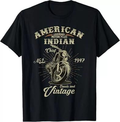 Retro Amerikaanse Motorfiets Indian Voor Oude Biker T-shirt Unisex T-shirt
