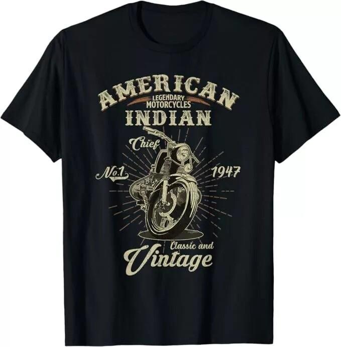 Retro American Motorcycle Indian For Old Biker T-Shirt Unisex T-Shirt XXXXL