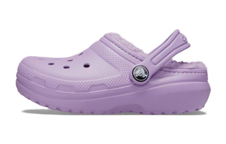 Kids  Crocs Classic Lined Thermal Kids Clogs Orchid Purple 207010-5PR 37