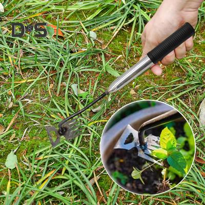 Weeding Hoe 2 In 1 Manual Weed Remover Hand Weeding Removal Puller for Garden And Lawn Loosening Soil Weeding Grass