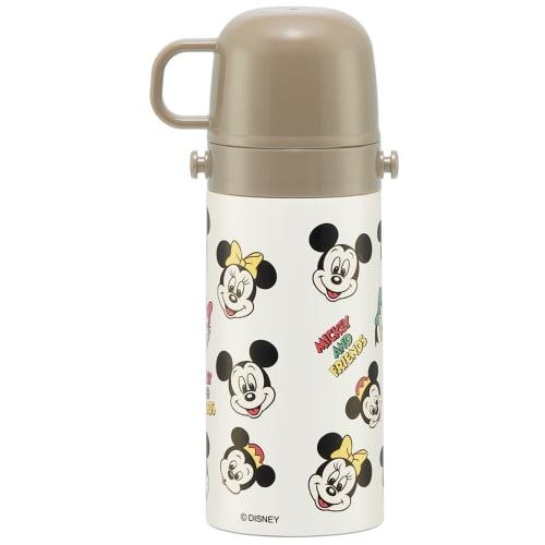 Skater Children's Stainless Steel Water Bottle 2way Direct Drinking 420ml Cup Drinking 350ml Mickey & Friends Cooking Child-friendly Lightweight Type