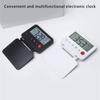 Travel Small Digital Alarm Clock Large LCD Display Front Button with Date Temperature Snooze Backlight Battery Operated