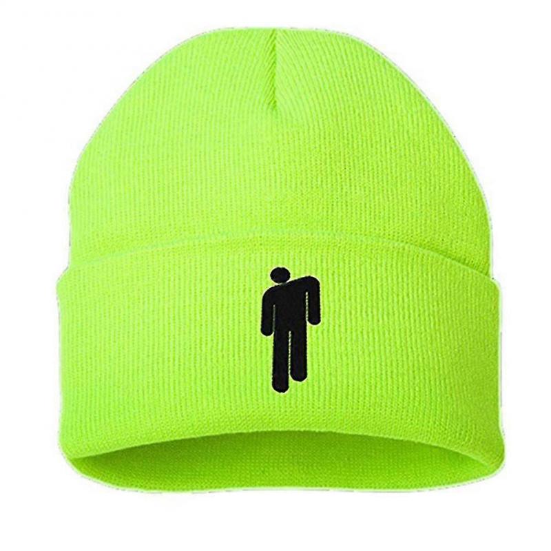 Mode Unisex Höst Vinter Billie Eilish Broderad Stickad Mössa Hip Hop Mössa