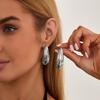 Design Hollow Ginkgo Leaf Metal Earrings, Fashion Shell Pattern Ear Studs For Women