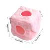 Hamster Bed Cube Hamster House with Dangling Rings Soft Hamster Cage Funny Pet Supplies for Chinchillas Gerbils Mice Hedgehog