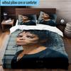 3PCS Metallic Hair Style Michael Muisc 3pcs Bedding,Including 3PCS Duvet Cover And 2pcs Pillowcases Perfect for Christmas,Ideal for Bedroom, Dormitory