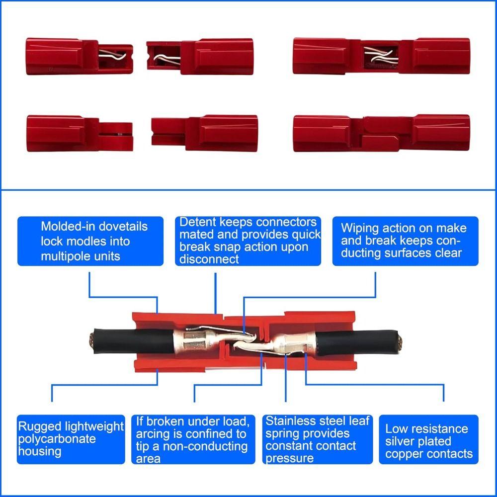 10pcs Corrosion Resistant Electrical Connectors 30A 600V Battery Connectors  Solar Systems