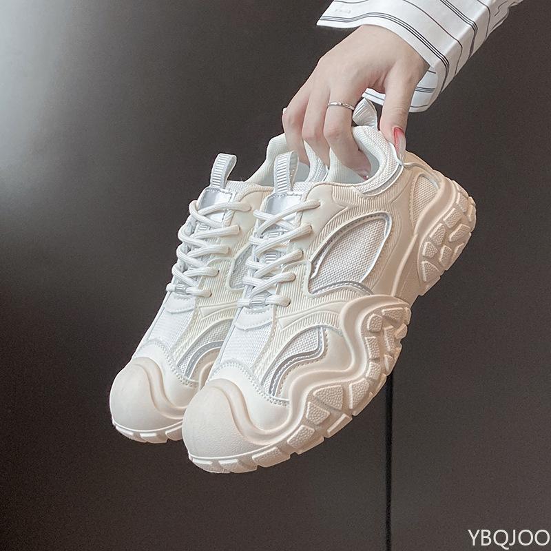 Fashionable Mesh Shoes 2024 Autumn New Design Sense Thick Sole Breathable Casual Women's Shoes Zapatillas De Deporte Sneakers