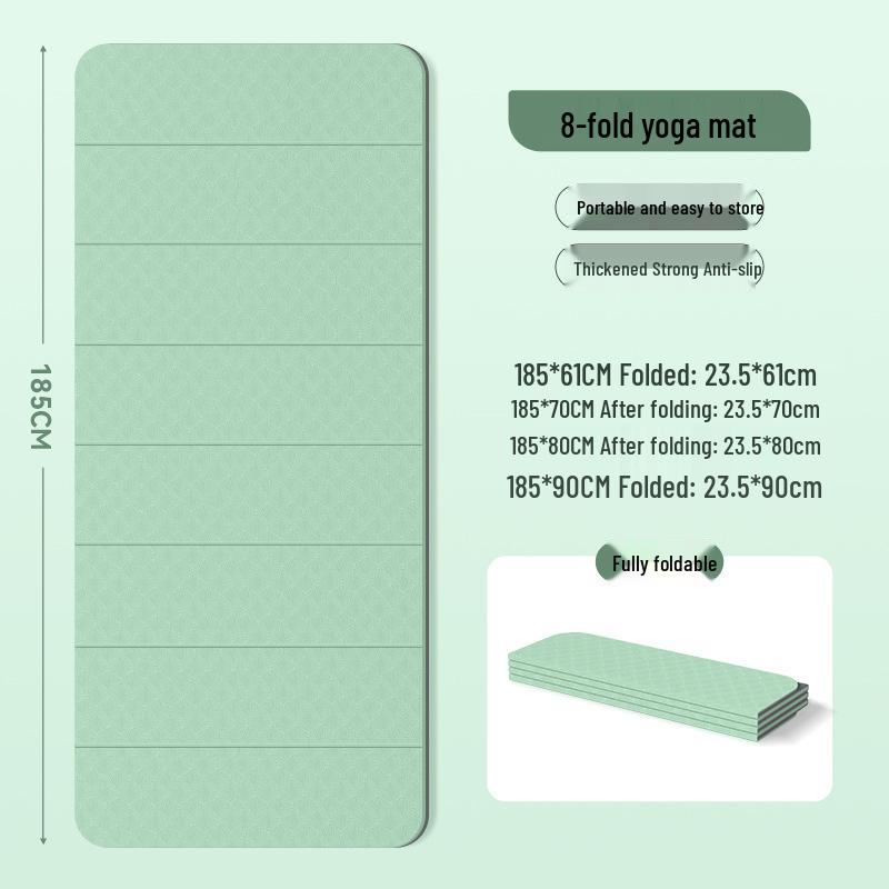 Foldable Non-Slip TPE Yoga Mat - 80% Off, Large Outdoor Portable Fitness Mat, Thickened for Sleeping, Lunch Breaks, and Sports