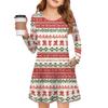 Christmas Day Girls' Long Sleeve Dress - Color Pocket Dress
