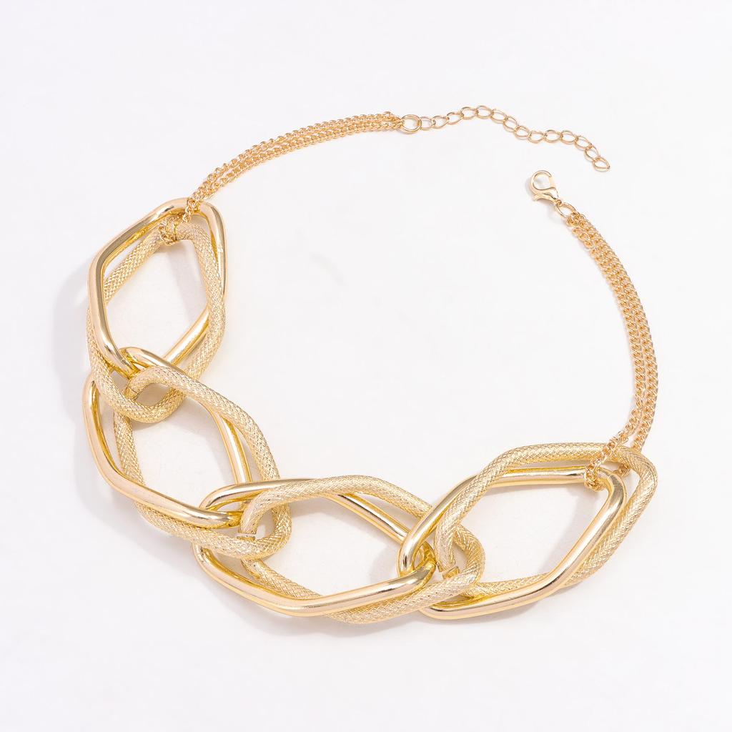 Trendy European & American Geometric Chunky Chain Hip-Hop Necklace for Women