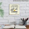 2D Flat, 1pc Retro Metal Tin Sign, The Sun Always Rises Inspirational German Quote Sign, Vintage Aluminium Wall Art, Rustic Decorative Plaque for