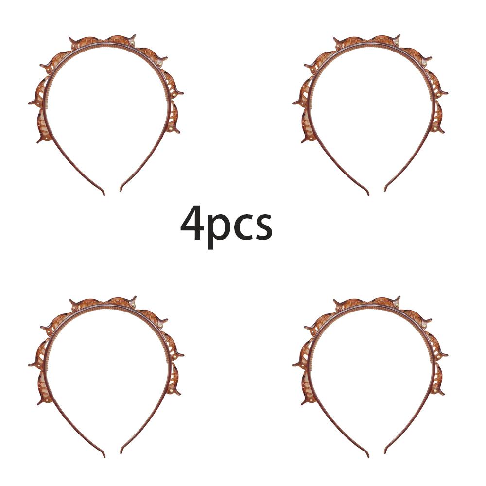 

4Pcs Assorted Color Multi-Clip Headband, Durable & Lightweight, Great for Daily Wear & All Hair Types