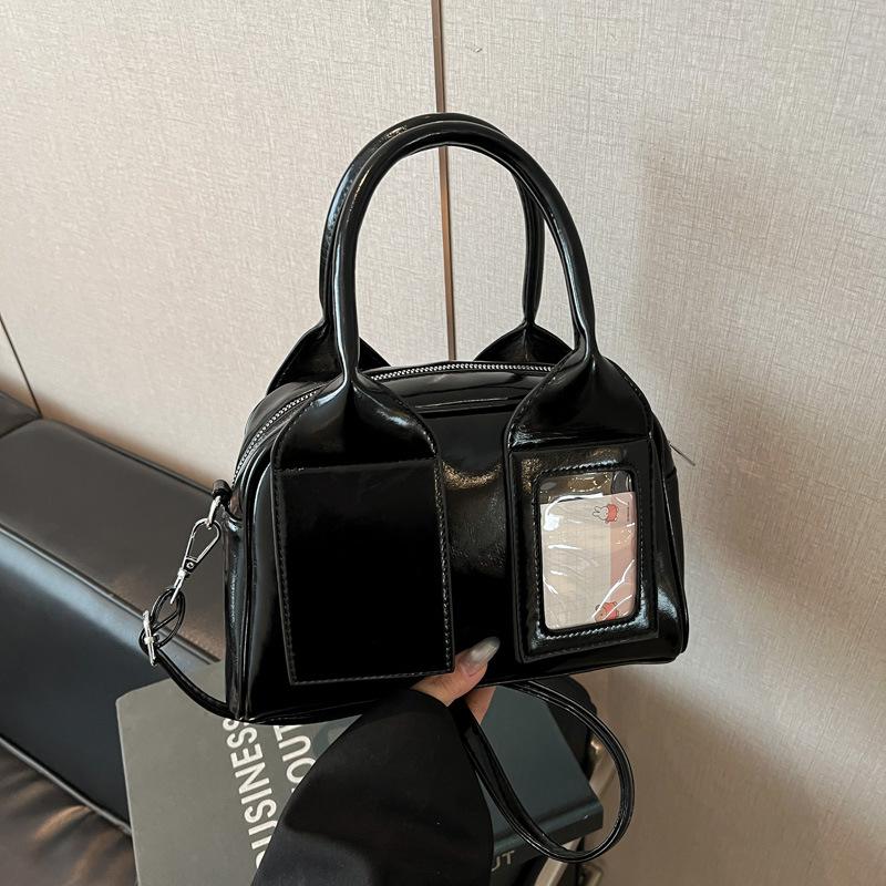 

High-end niche silver bag women s new summer versatile messenger bag fashionable portable pillow bag чёрный