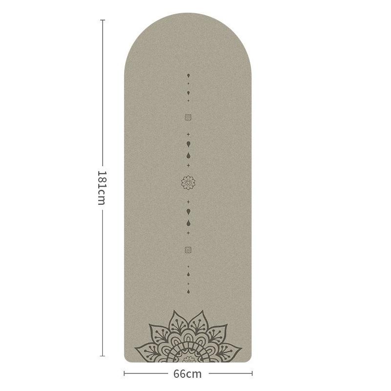 Coconut Fiber PU Rubber Anti Slip Yoga Mat Thickened Custom Arch Curve Fitness Mat Semicircle Shape Pilates Mat 181*66*5mm