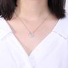 AIKS Women's Necklace, Sterling Silver 925, Zirconia Alphabet Pendant, Sterling Silver Chain, Initial Necklace, Valentine's Day Fashion Accessory
