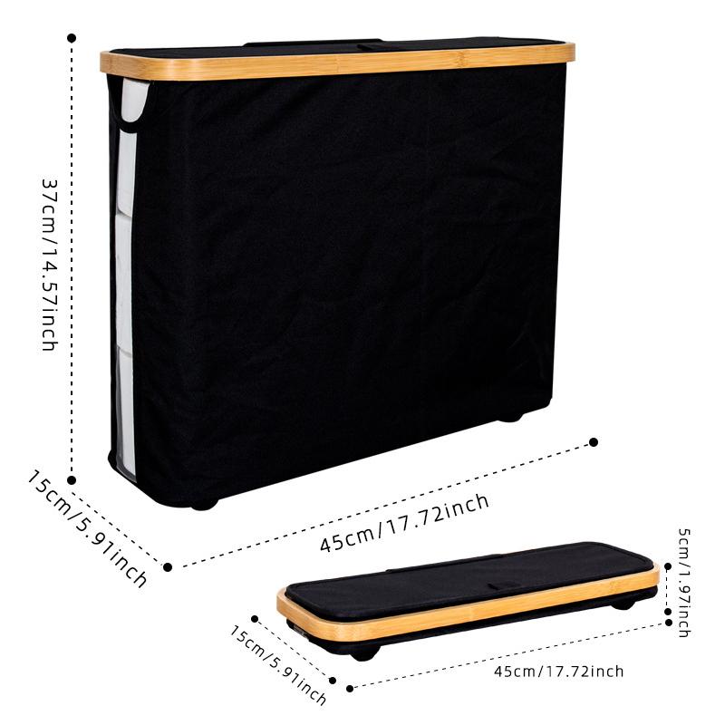 Wood Frame Toilet Paper Holder On The Floor-Large Capacity Organizer For Bathroom Waterproof Toilet Paper Holder With Lid