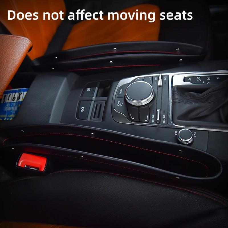 1Pcs Car Crevice Box Car Seat Slot Box Organizer PU Leather Car Seat Crevice Gap Storage Bag Phone & Key Holder Car Accessories
