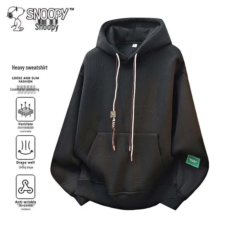 SNOOPY Men s Casual Hooded Sweatshirt 4XL