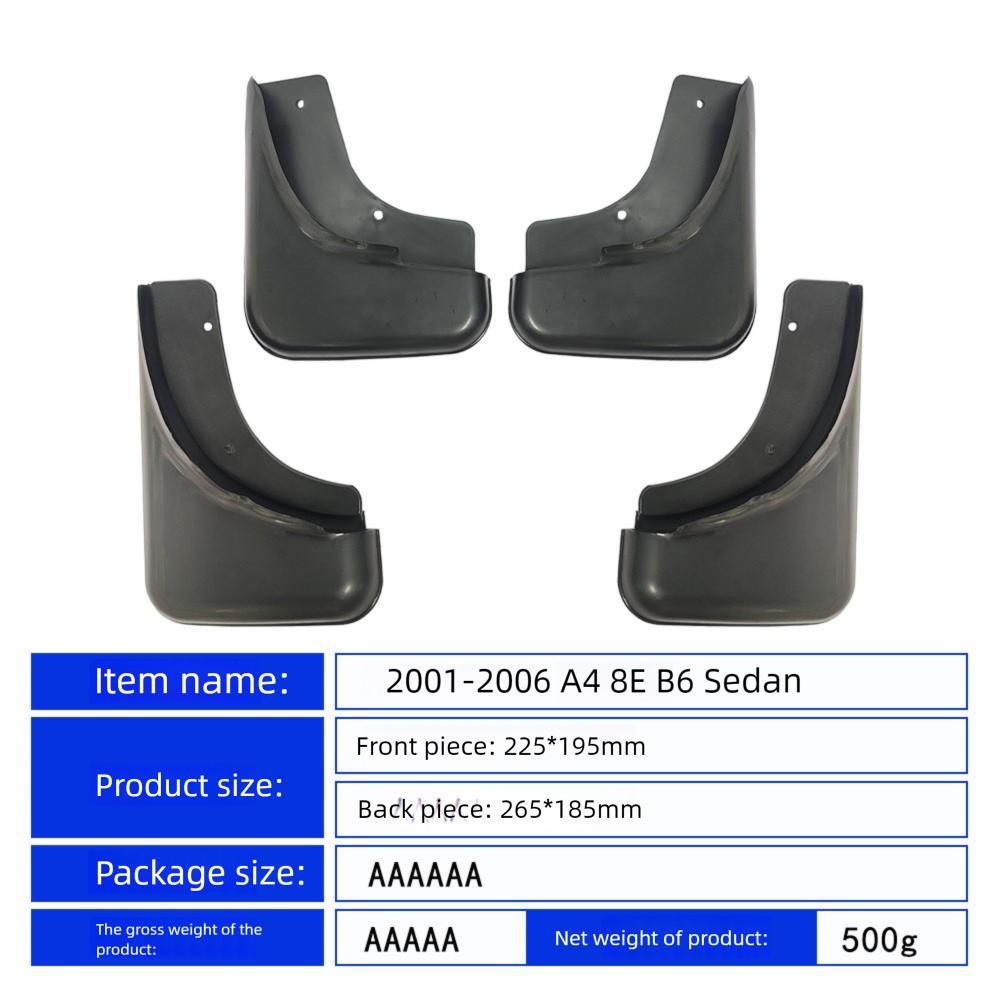 For A4 8E B6 Sedan 2001 2002 2003 2004 2005 2006 Car Mud Flaps Mudflaps Splash Guards Mudguards Accessories