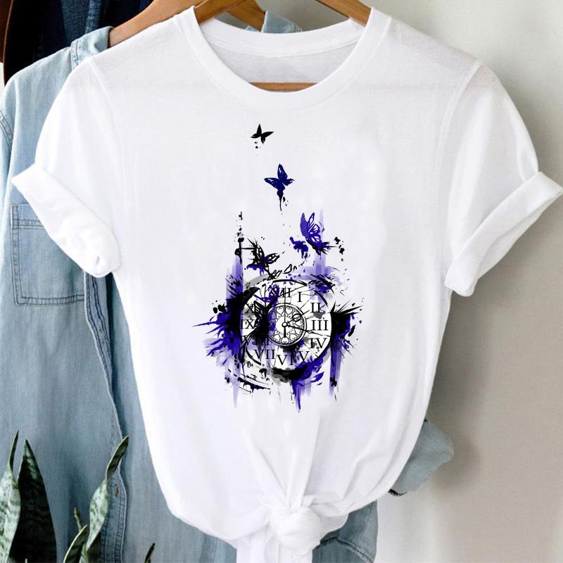T-Shirts Women 90S Star Fashion Short Sleeve Trend Spring Summer Clothes Stylish Tshirt Top Lady Print Girl Tee T-Shirt