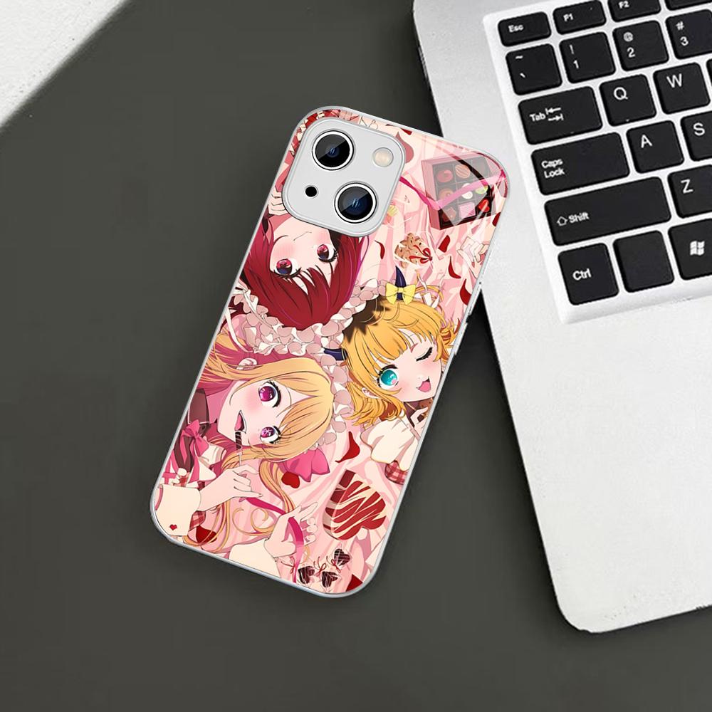 Oshi No Ko Anime Phone Case For IPhone 15 13 12 Mini 11 Pro XS Max X XR 14 Plus Tempered Glass Cover